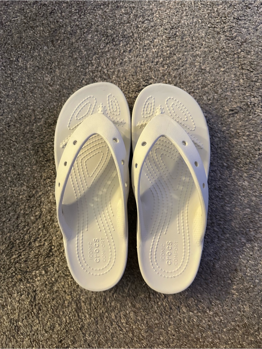 CROCS Women’s Cream Flip Flop Sandals